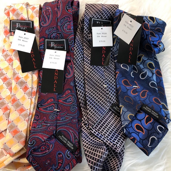 Jon Randall Collection patterned silk tie bundles - Picture 7 of 8